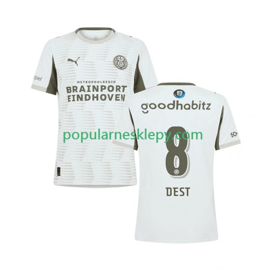 Koszulka Krótka Męska PSV Eindhoven Trzeci strój Sergino Dest 8 2025-2026