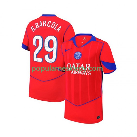 Koszulka Krótka Męska Paris Saint-Germain Trzeci strój Bradley Barcola 29 2025-2026 Koszulka Krótka Męska Paris Saint-Germain Trzeci strój Bradley Barcola 29 2025-2026