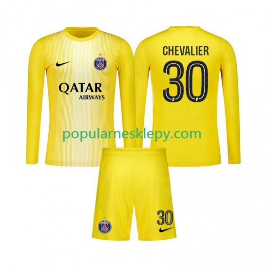 Koszulka Długi dla Dzieci Bramkarz Paris Saint-Germain Trzeci strój Lucas Chevalier 30 2025-2026