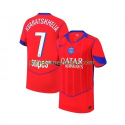 Koszulka Krótka Męska Paris Saint-Germain Trzeci strój Khvicha Kvaratskhelia 7 2025-2026