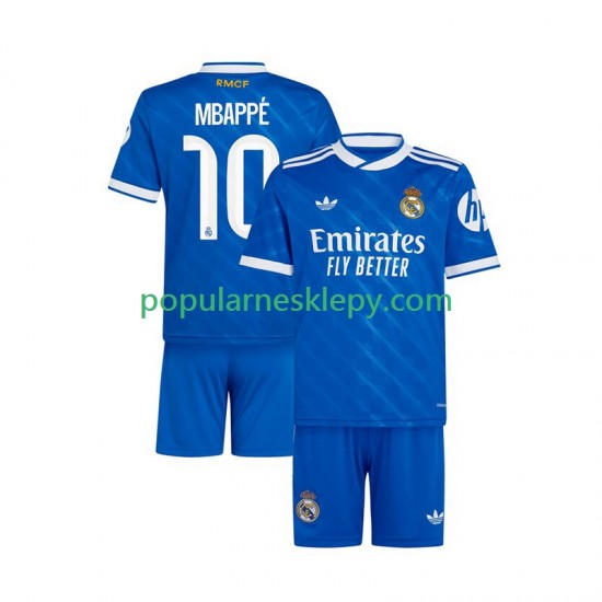 Koszulka Krótka dla Dzieci Real Madryt Trzeci strój Kylian Mbappe 10 2025-2026