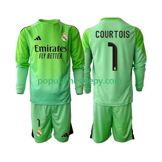 Koszulka Długi dla Dzieci Real Madryt Drugi strój Thibaut Courtois 1 2025-2026