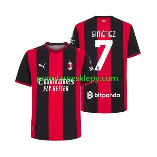 Koszulka Krótka Męska AC Milan Pierwszy strój Gimenez 7 2026-2027