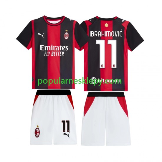 Koszulka Krótka dla Dzieci AC Milan Pierwszy strój Ibrahimovic 11 2026-2027