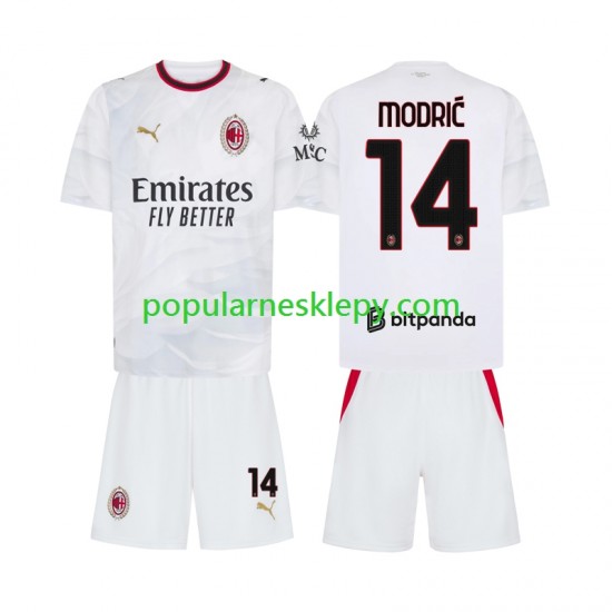 Koszulka Krótka dla Dzieci AC Milan Drugi strój Luka Modric 14 2026-2027