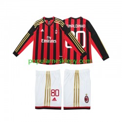 Koszulka Długi dla Dzieci AC Milan Pierwszy strój RONALDINHO 80 Retro 2013 2014