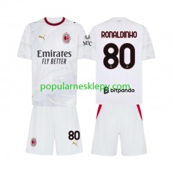 Koszulka Krótka dla Dzieci AC Milan Drugi strój Ronaldinho 80 2026-2027