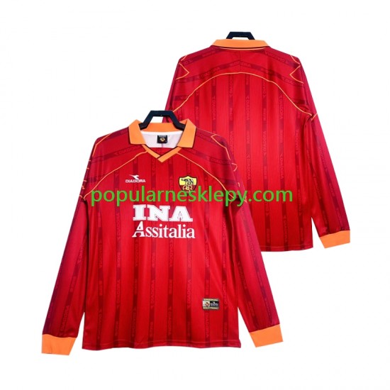Koszulka Długi Męska AS Roma Pierwszy strój Retro 1999 2000