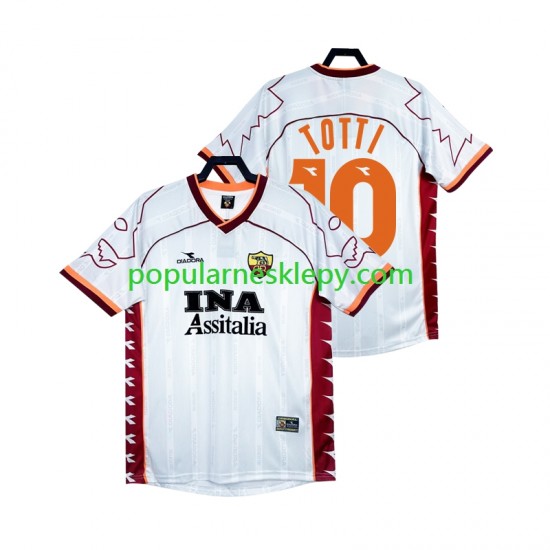 Koszulka Krótka Męska AS Roma Drugi strój Totti 10 Retro 1999 2000