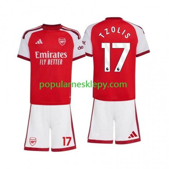 Koszulka Krótka dla Dzieci Arsenal Pierwszy strój Christos Tzolis 17 2026-2027