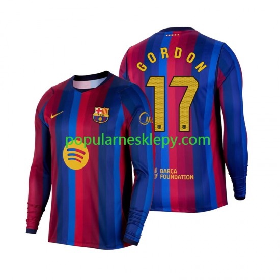 Koszulka Długi Męska FC Barcelona Pierwszy strój Anthony Gordon 17 2026-2027