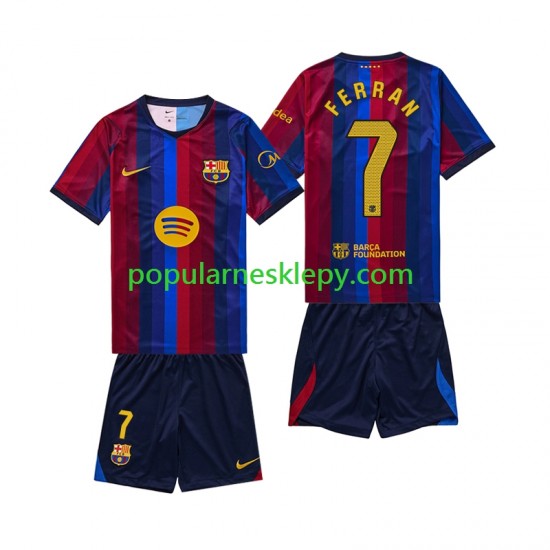 Koszulka Krótka dla Dzieci FC Barcelona Pierwszy strój Ferran Torres 7 2026-2027