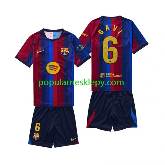 Koszulka Krótka dla Dzieci FC Barcelona Pierwszy strój Gavi 6 2026-2027