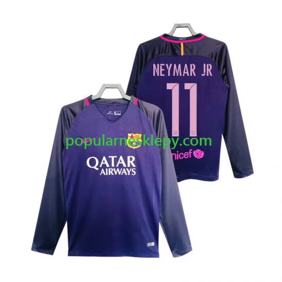 Koszulka Długi Męska FC Barcelona Drugi strój Neymar JR 11 Retro 2016 2017