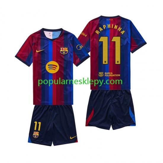 Koszulka Krótka dla Dzieci FC Barcelona Pierwszy strój Raphinha 11 2026-2027
