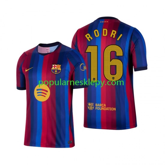Koszulka Krótka Męska FC Barcelona Pierwszy strój Rodri 16 2026-2027