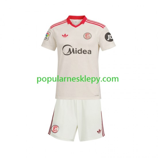 Koszulka Krótka dla Dzieci Sevilla FC Pierwszy strój Retro 2025-2026