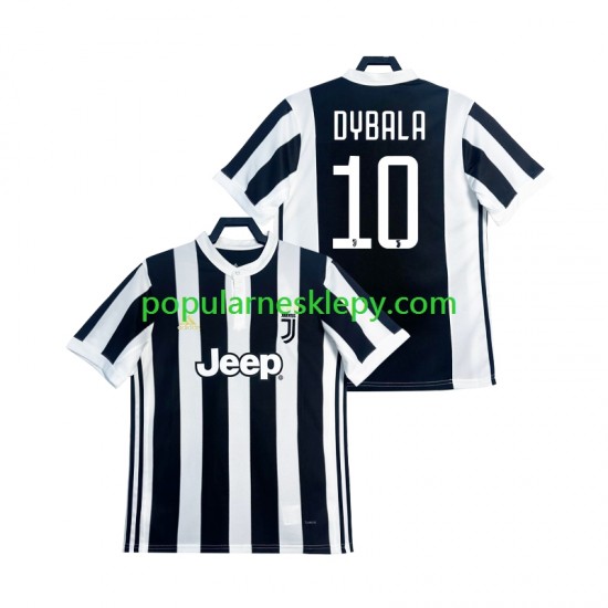 Koszulka Krótka Męska Juventus Pierwszy strój DYBALA 21 Retro 2017 2018