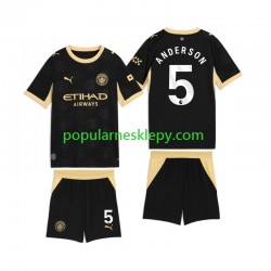 Koszulka Krótka dla Dzieci Manchester City Drugi strój Elliot Anderson 5 2026-2027