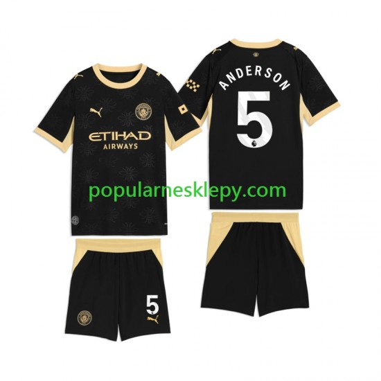 Koszulka Krótka dla Dzieci Manchester City Drugi strój Elliot Anderson 5 2026-2027 Koszulka Krótka dla Dzieci Manchester City Drugi strój Elliot Anderson 5 2026-2027