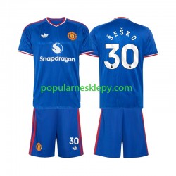 Koszulka Krótka dla Dzieci Manchester United Drugi strój Benjamin Sesko 30 2026-2027
