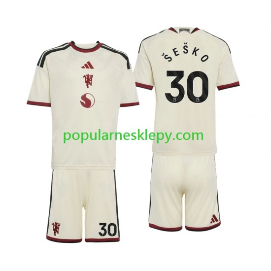 Koszulka Krótka dla Dzieci Manchester United Trzeci strój Benjamin Sesko 30 2026-2027 Koszulka Krótka dla Dzieci Manchester United Trzeci strój Benjamin Sesko 30 2026-2027