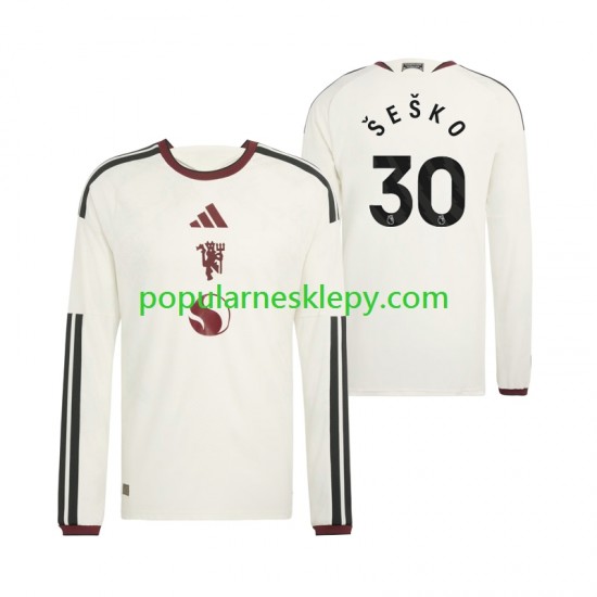 Koszulka Długi Męska Manchester United Trzeci strój Benjamin Sesko 30 2026-2027