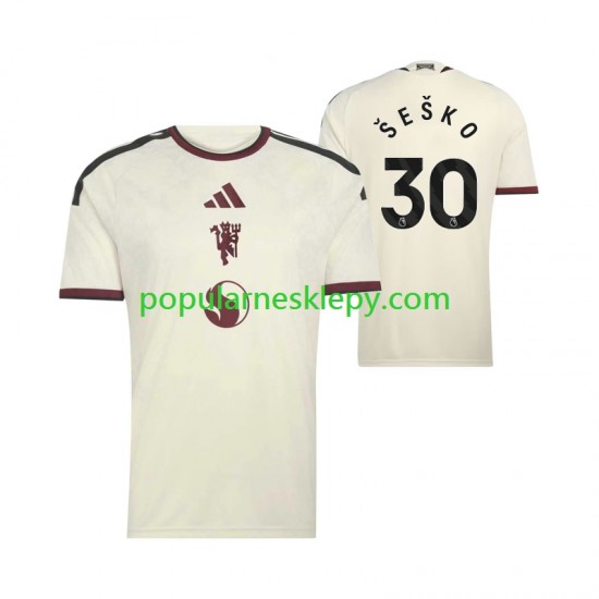Koszulka Krótka Męska Manchester United Trzeci strój Benjamin Sesko 30 2026-2027