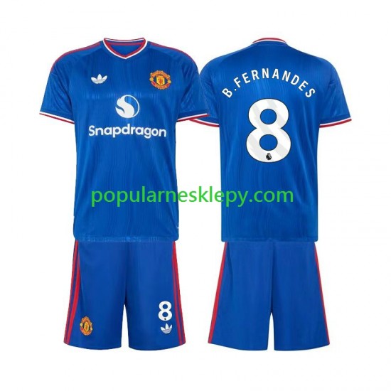 Koszulka Krótka dla Dzieci Manchester United Drugi strój Bruno Fernandes 8 2026-2027 Koszulka Krótka dla Dzieci Manchester United Drugi strój Bruno Fernandes 8 2026-2027