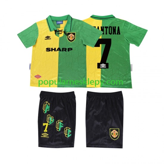 Koszulka Krótka dla Dzieci Manchester United Trzeci strój CANTONA 7 Retro 1992 1994 Koszulka Krótka dla Dzieci Manchester United Trzeci strój CANTONA 7 Retro 1992 1994