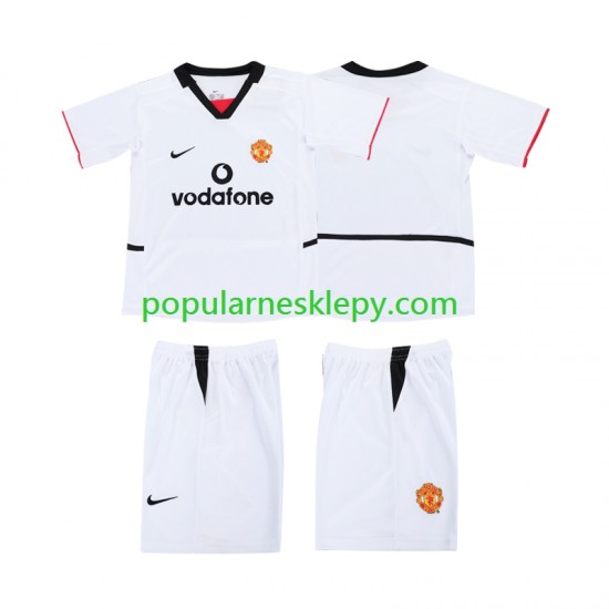 Krótka dla Dzieci Manchester United Drugi strój Football Shirt 2002 2003