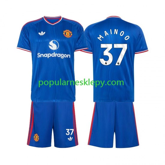 Koszulka Krótka dla Dzieci Manchester United Drugi strój Kobbie Mainoo 37 2026-2027 Koszulka Krótka dla Dzieci Manchester United Drugi strój Kobbie Mainoo 37 2026-2027
