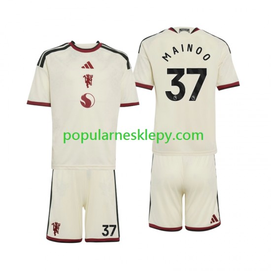Koszulka Krótka dla Dzieci Manchester United Trzeci strój Kobbie Mainoo 37 2026-2027