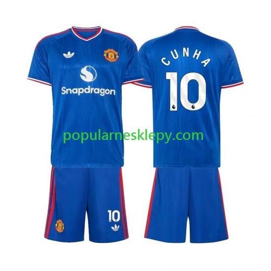 Koszulka Krótka dla Dzieci Manchester United Drugi strój Matheus Cunha 10 2026-2027