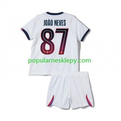 Koszulka Krótka dla Dzieci Paris Saint-Germain Drugi strój Joao Neves 87 2026-2027