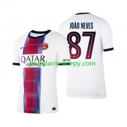 Koszulka Krótka Męska Paris Saint-Germain Drugi strój Joao Neves 87 2026-2027