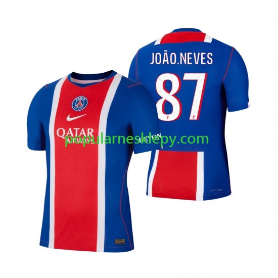 Koszulka Krótka Męska Paris Saint-Germain Pierwszy strój Joao Neves 87 2026-2027