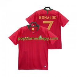 Koszulka Krótka Męska Reprezentacji Portugalii Pierwszy strój Cristiano Ronaldo 7 Retro 2018