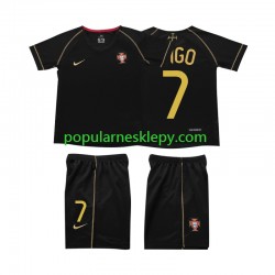 Koszulka Krótka dla Dzieci Reprezentacji Portugalii Drugi strój FIGO 7 Retro 2006