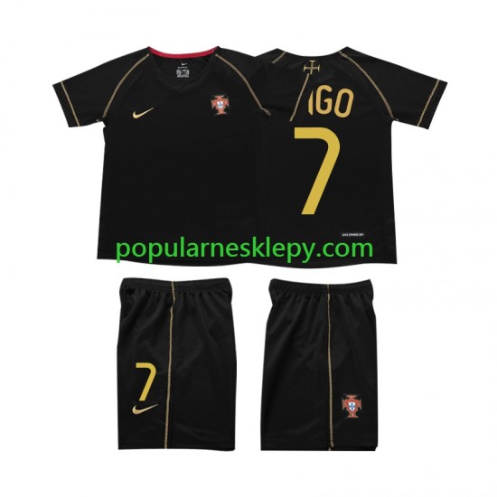 Koszulka Krótka dla Dzieci Reprezentacji Portugalii Drugi strój FIGO 7 Retro 2006 Koszulka Krótka dla Dzieci Reprezentacji Portugalii Drugi strój FIGO 7 Retro 2006