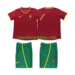 Koszulka Krótka dla Dzieci Reprezentacji Portugalii Pierwszy strój Retro 2002