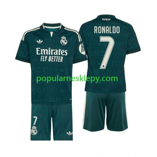 Koszulka Krótka dla Dzieci Real Madryt Drugi strój Cristiano Ronaldo 7 2026-2027