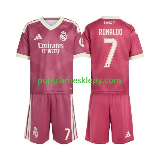 Koszulka Krótka dla Dzieci Real Madryt Trzeci strój Cristiano Ronaldo 7 2026-2027