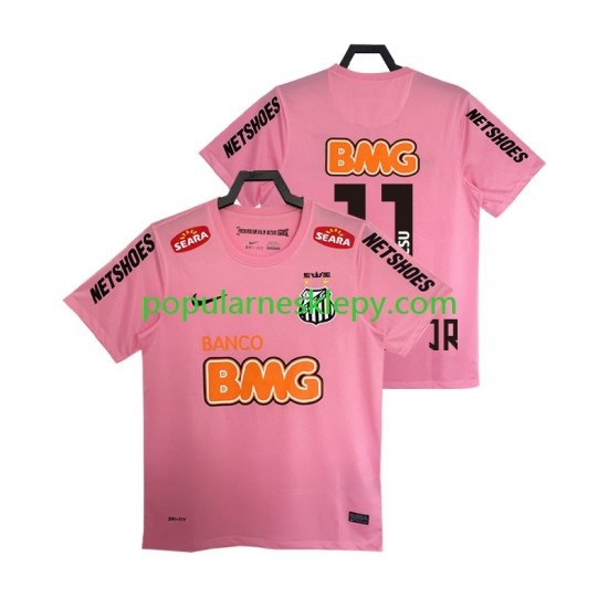 Koszulka Krótka Męska Czwarty strój Santos Neymar JR 11 Retro 2012 2013