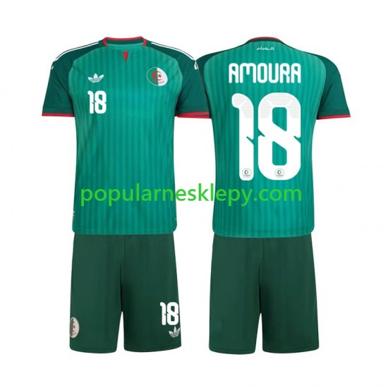 Koszulka Krótka dla Dzieci Reprezentacji Algierii Drugi strój Mohamed Amoura 18 2026 Koszulka Krótka dla Dzieci Reprezentacji Algierii Drugi strój Mohamed Amoura 18 2026