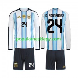 Koszulka Długi dla Dzieci Reprezentacji Argentyny Pierwszy strój Enzo Fernandez 24 World Cup 2026