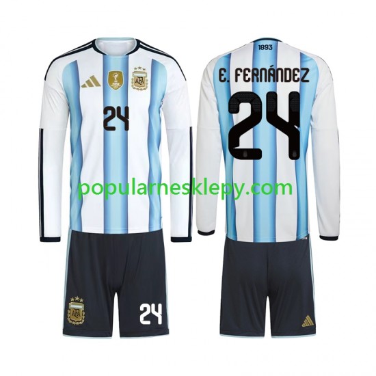 Koszulka Długi dla Dzieci Reprezentacji Argentyny Pierwszy strój Enzo Fernandez 24 World Cup 2026