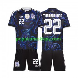 Koszulka Krótka dla Dzieci Reprezentacji Argentyny Drugi strój Franco Mastantuono 22 World Cup 2026