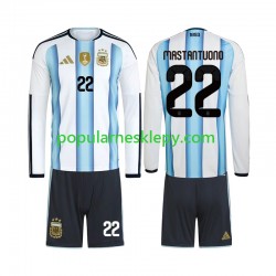 Koszulka Długi dla Dzieci Reprezentacji Argentyny Pierwszy strój Franco Mastantuono 22 World Cup 2026