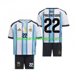 Koszulka Krótka dla Dzieci Reprezentacji Argentyny Pierwszy strój Franco Mastantuono 22 World Cup 2026
